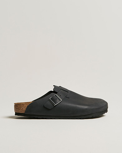 Herre |  | BIRKENSTOCK | Boston Classic Footbed Black Waxy Leather