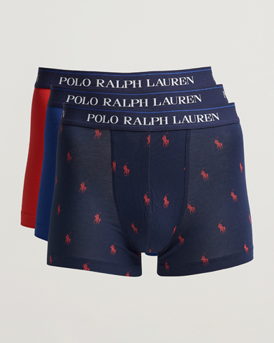 Herre | Underbukser | Polo Ralph Lauren | 3-Pack Trunk Blue/Navy/Red