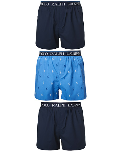 Boksershorts |  3-Pack Woven Boxer Shorts Navy/Navy/Light Blue