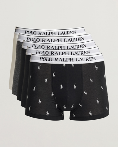 Herre | Svar på søk | Polo Ralph Lauren | 5-Pack Trunk White/Black/Grey