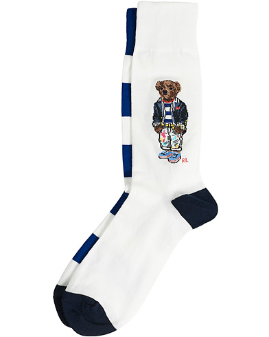 Sokker |  2-Pack Bear Socks White/Blue