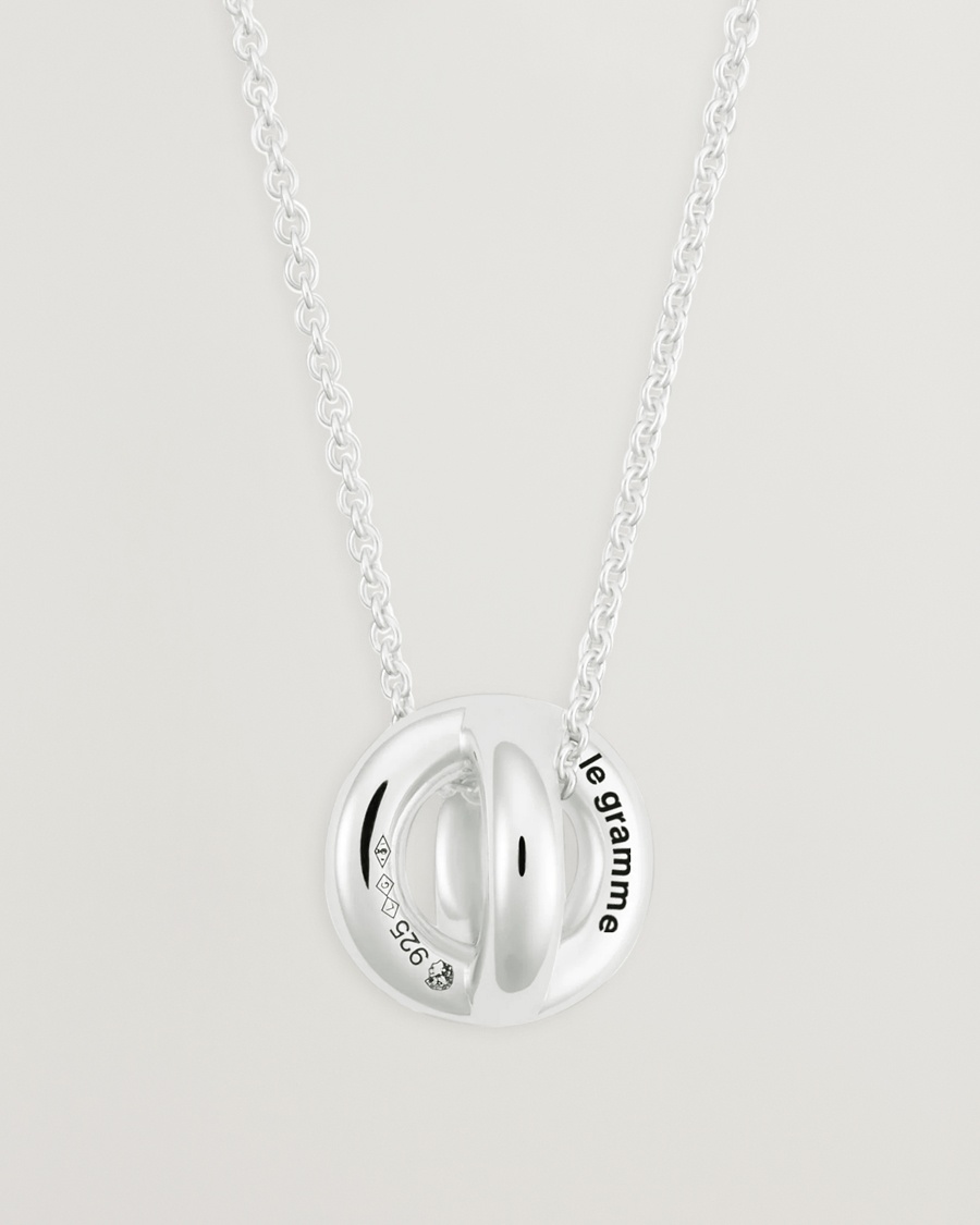 LE GRAMME Entrelacs Pendant Necklace Sterling Silver 3g LE GRAMME Entrelacs Pendant Necklace Sterling Silver 3g