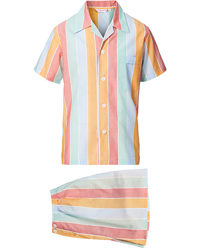 Pyjamas  |  Shortie Striped Cotton Pyjama Set Multi