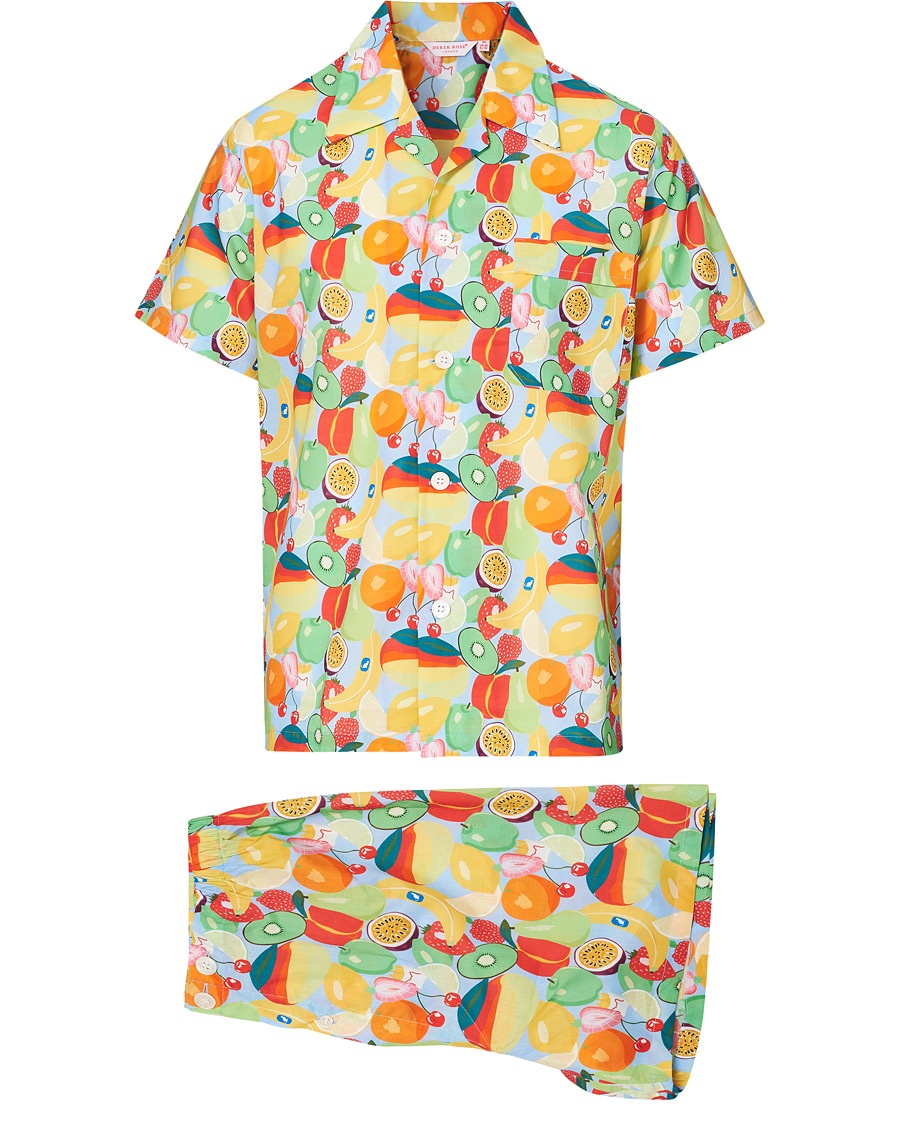 Derek Rose Shortie Mutli Printed Cotton Pyjama Set Multi Derek Rose Shortie Mutli Printed Cotton Pyjama Set Multi