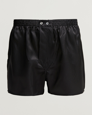 Boksershorts |  Classic Fit Silk Boxer Shorts Black