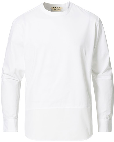 Herre | Langermede t-shirts | Marni | Popeline Patchwork T-Shirt White