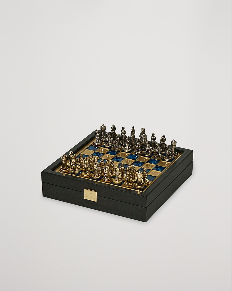Manopoulos Byzantine Empire Chess Set Blue – Blå