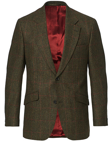  |  William Lambswool Tweed Jacket Green Red