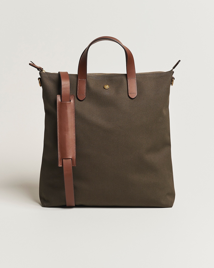 Mismo M/S Canvas Shopper Army/Cuoio – Grønn