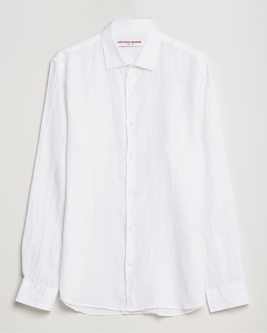 Orlebar Brown Giles Linen CLS Shirt White – Hvit
