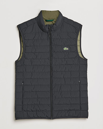 Herre |  | Lacoste | Lightweight Water-Resistant Quilted Zip Vest Black