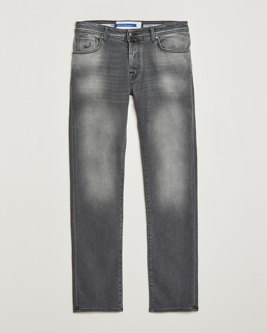 Herre | Svarte jeans | Jacob Cohën | Nick 622 Slim Fit Stretch Jeans Black Medium Wash