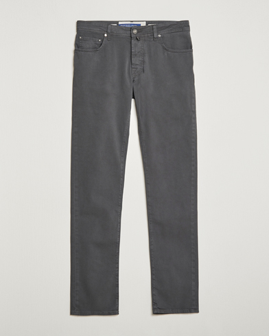 Herre | Italian Department | Jacob Cohën | Bard Garment Dyed Gabardine Trousers Grey