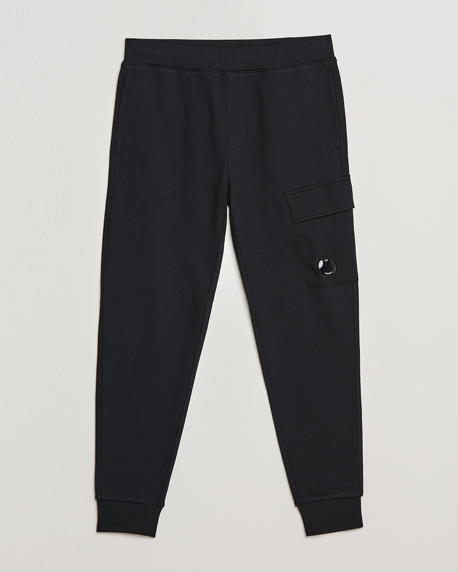 Herre | | C.P. Company | Diagonal Raised Fleece Lens Sweatpants Black