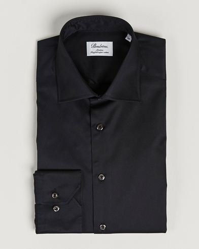 Herre | Businesskjorter | Stenströms | Slimline Cut Away Shirt Black