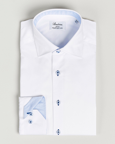 Herre | Skjorter | Stenströms | Slimline Contrast Cut Away Shirt White