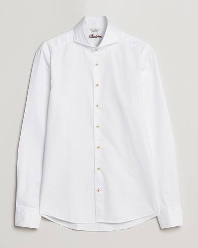 Herre |  | Stenströms | Slimline Washed Cotton Shirt White