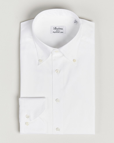Herre |  | Stenströms | Slimline Pinpoint Oxford Button Down Shirt White