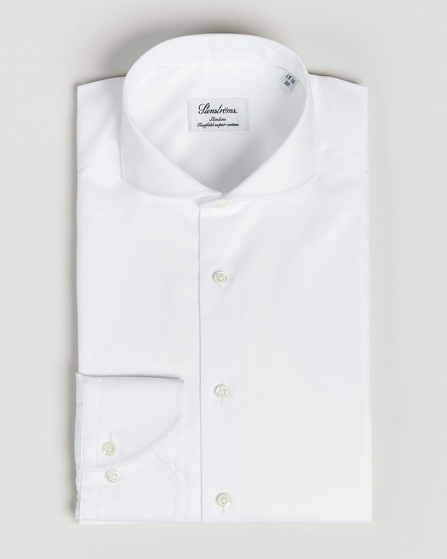 Herre | | Stenströms | Slimline Extreme Cut Away Shirt White