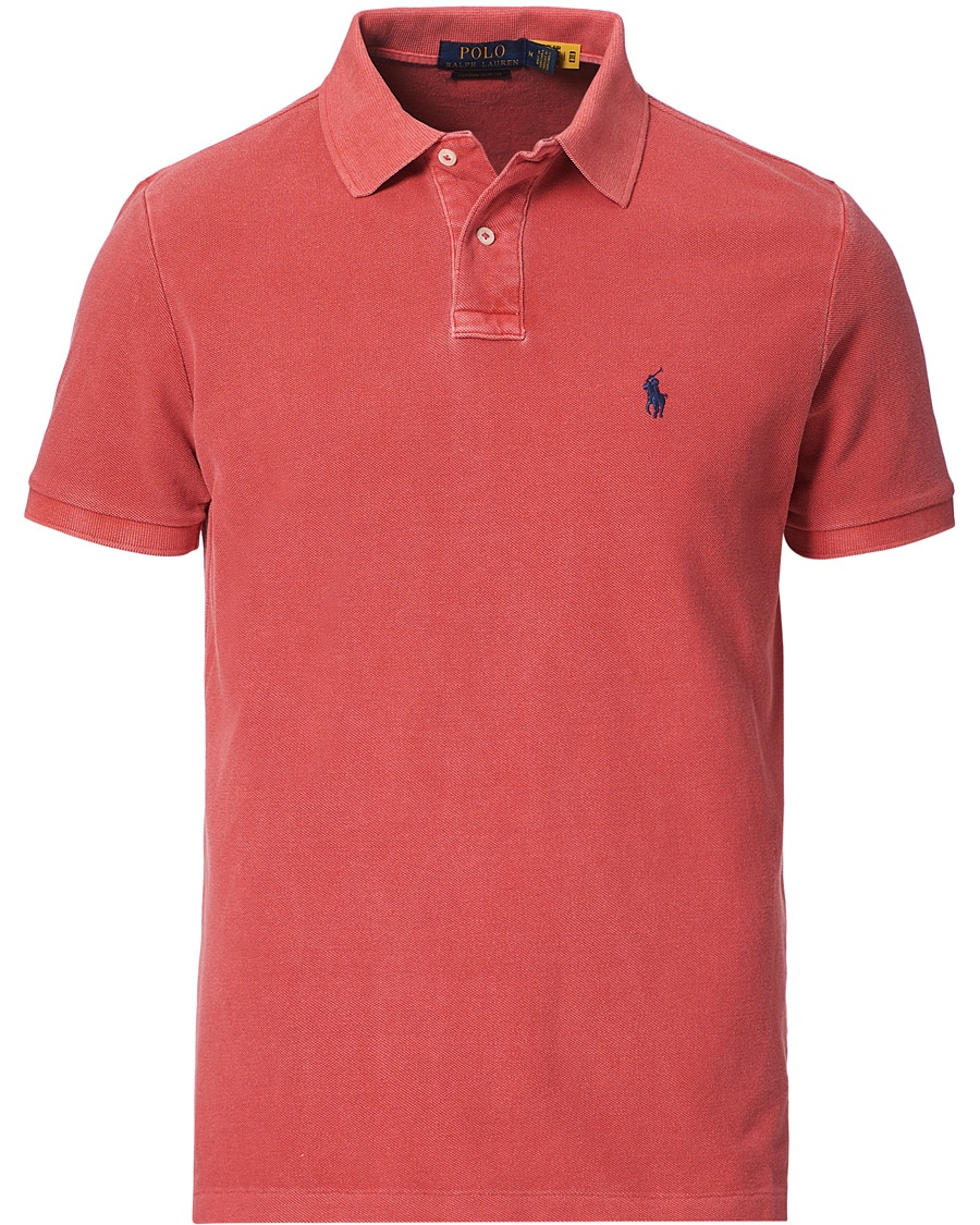 Polo Ralph Lauren Custom Slim Fit Garment Dyed Polo Starboard Red Polo Ralph Lauren Custom Slim Fit Garment Dyed Polo Starboard Red