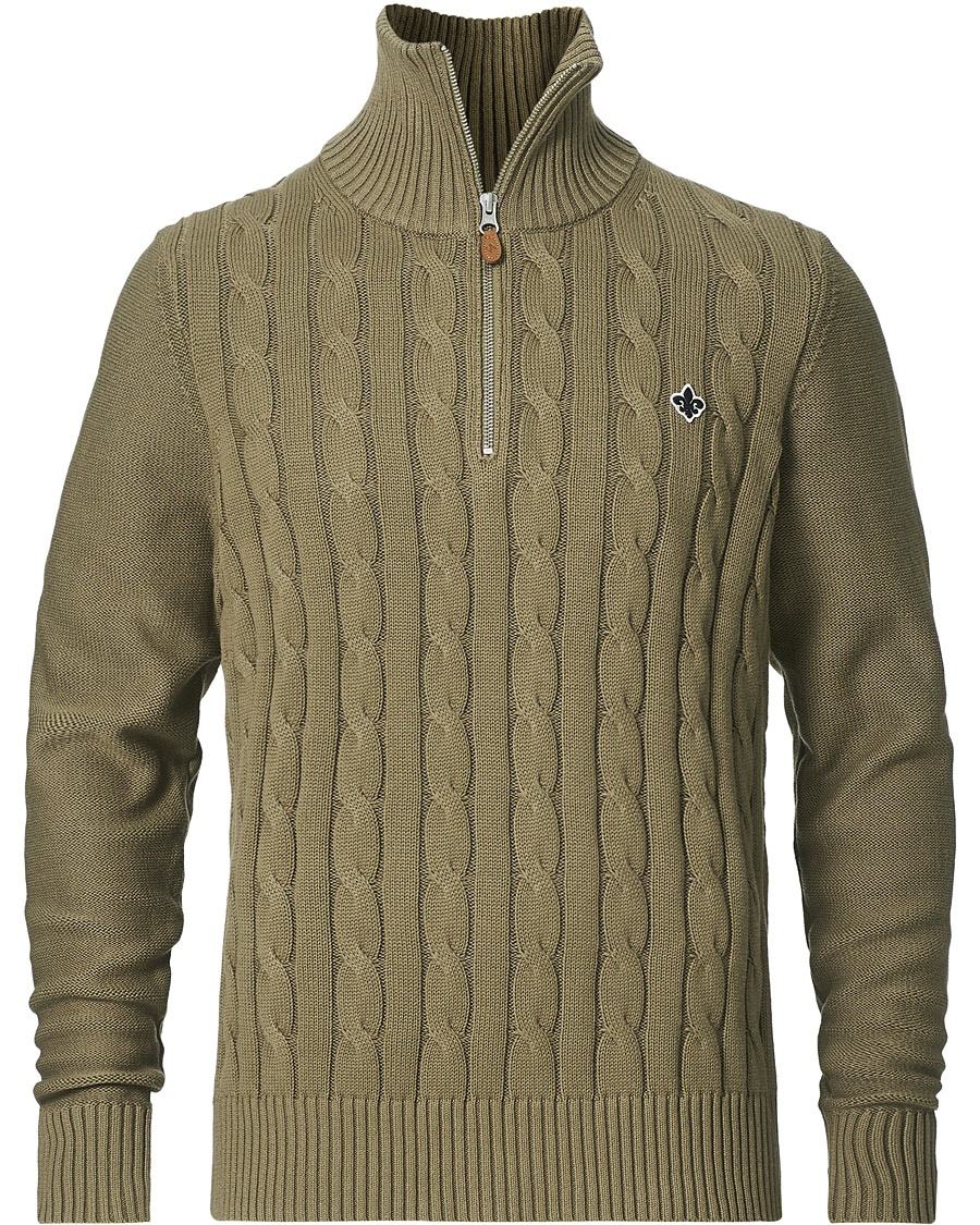 Morris Marlebone Cable Half-Zip Green Morris Marlebone Cable Half-Zip Green