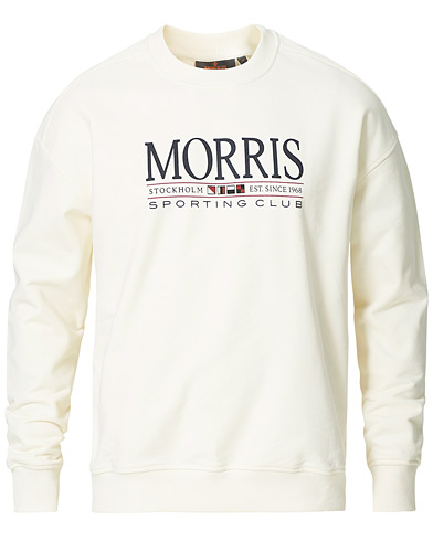 Herre |  | Morris | Buxton Logo Sweatshirt Off White
