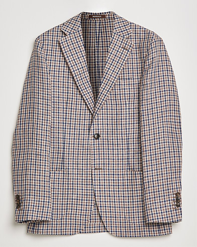 Herre |  | Morris Heritage | Mike Patch Pocket Checked Blazer Brown