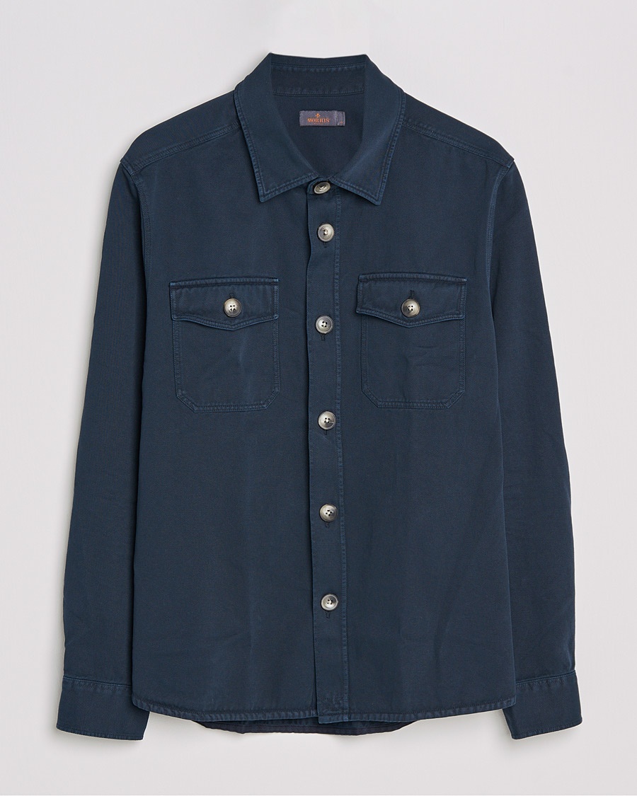 Morris Sanford Light Cotton Overshirt Navy Morris Sanford Light Cotton Overshirt Navy