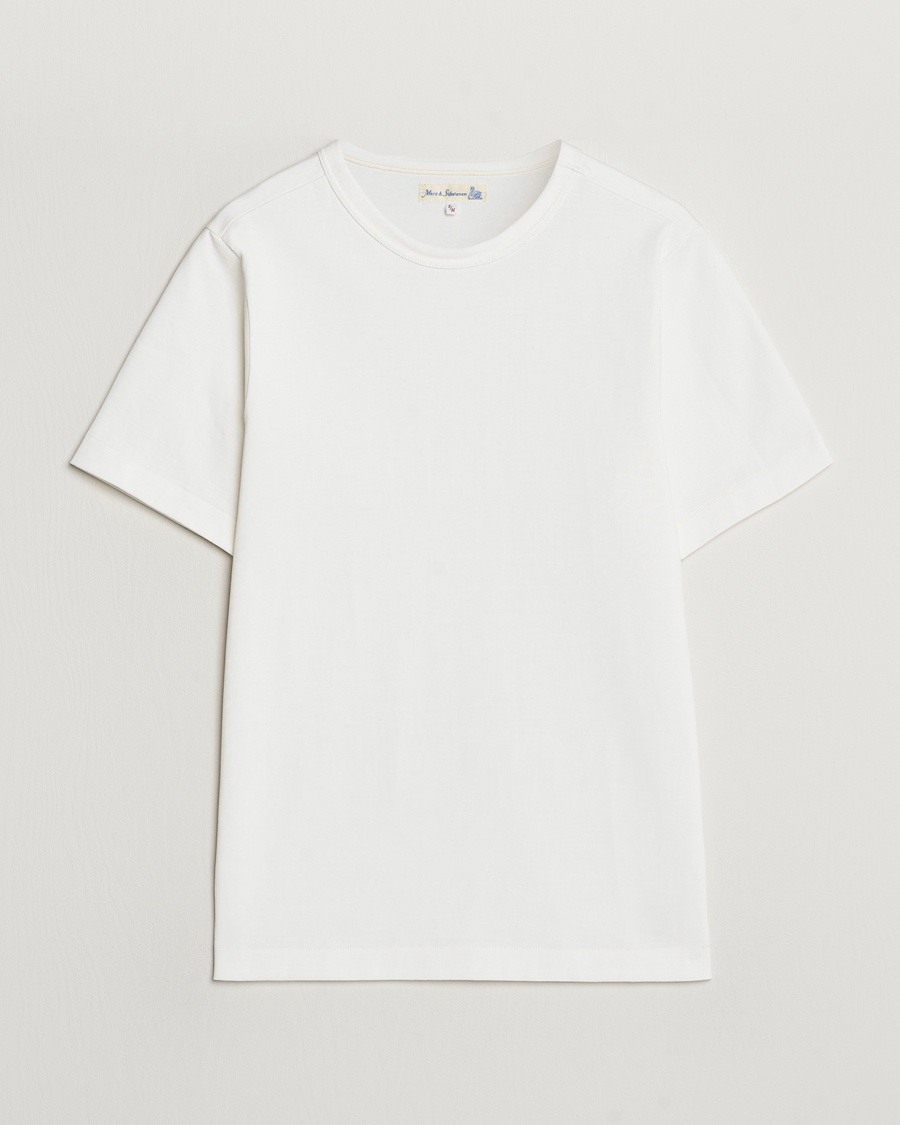Merz b. Schwanen Relaxed Fit Loopwheeled T-Shirt White – Hvit