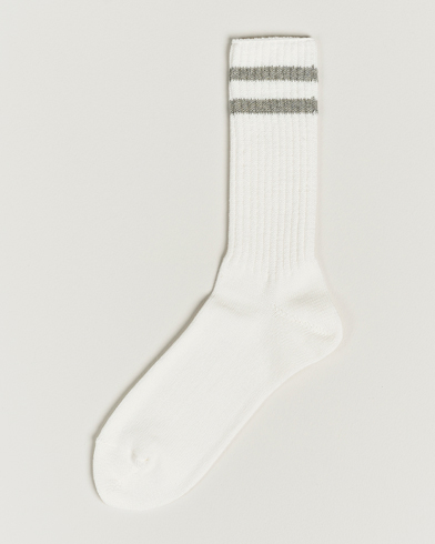 Herre | Sokker | BEAMS PLUS | Schoolboy Socks White/Grey