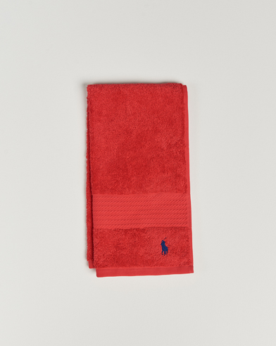 Herre | Håndklær | Ralph Lauren Home | Polo Player Guest Towel 40x75 Red Rose