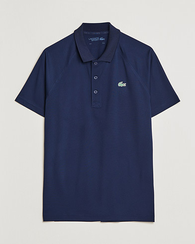 Herre | Lacoste Sport | Lacoste Sport | Performance Ribbed Collar Polo Navy Blue