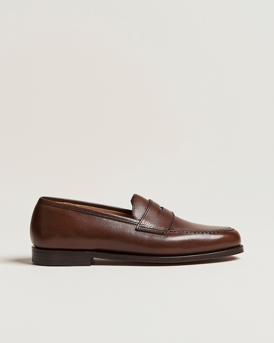 Herre | | Crockett & Jones x Tärnsjö Garveri | Boston Milled Grain Leather Sole Dk Brown Calf