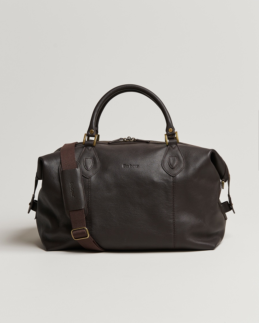 Herre | Vesker | Barbour Lifestyle | Leather Medium Travel Explorer Dark Brown