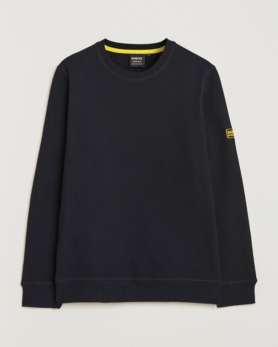 Herre | | Barbour International | Badge Crew Neck Sweatshirt Black