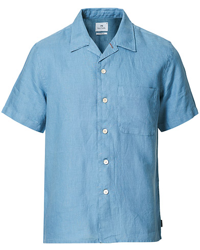  |  Linen Regular Fit Shirt Blue
