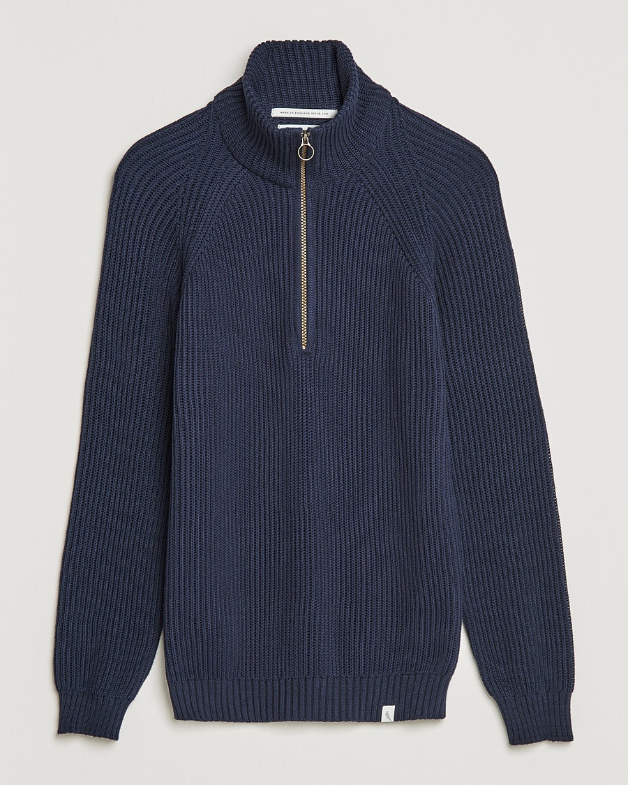 Herre | Half-zip | Peregrine | Felix Quarter Zip Jumper Navy