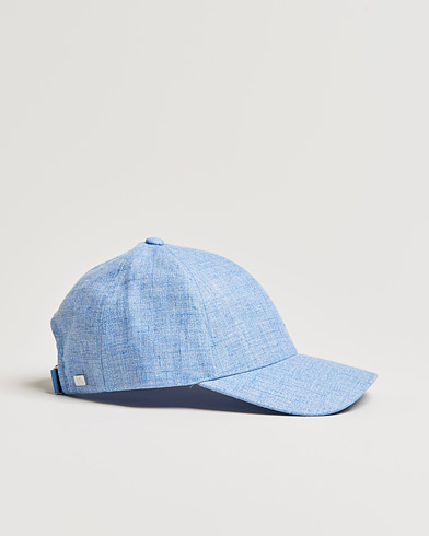 Varsity Headwear Linen Baseball Cap Azure Blue
