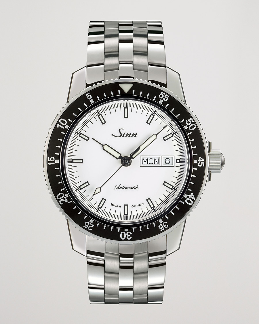  104 I W Pilot Watch 41mm Steel Link White