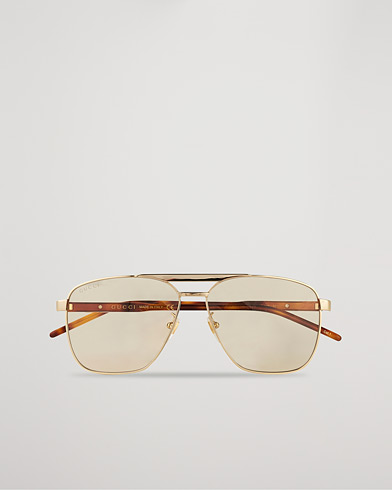 Herre | Solbriller | Gucci | GG1164S Sunglasses Gold/Havana