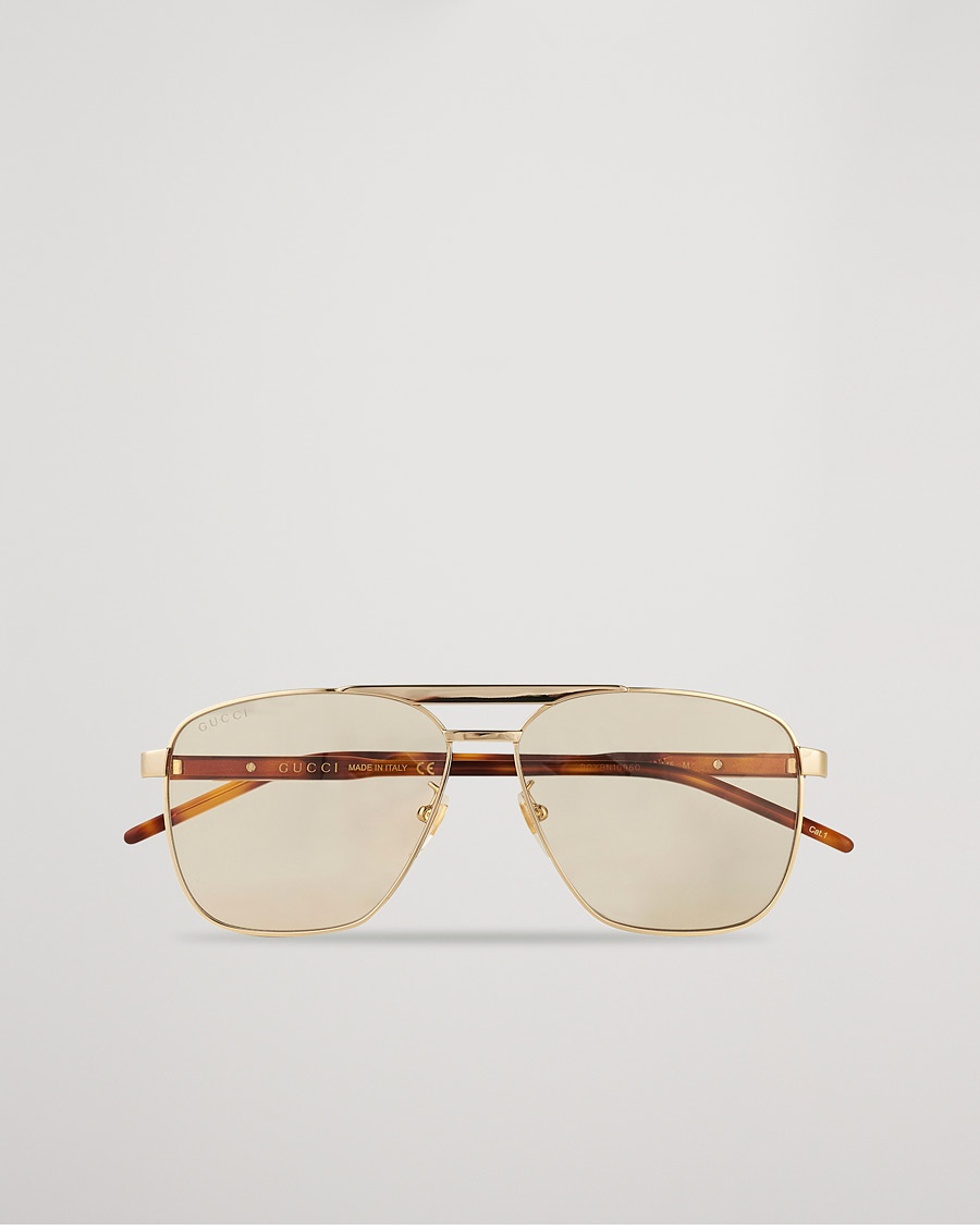 Herre | | Gucci | GG1164S Sunglasses Gold/Havana