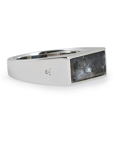  |  Peaky Ring Larvikite Silver