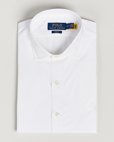 Herre | Preppy Authentic | Polo Ralph Lauren | Slim Fit Poplin Cut Away Dress Shirt White