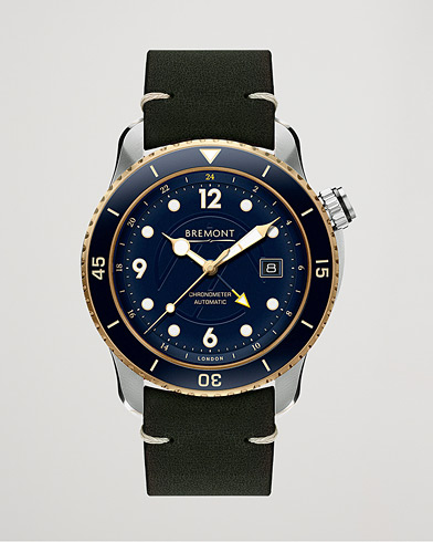 Herre | Skinnrem | Bremont | Project Possible Special Edition GMT 43mm Blue Dial