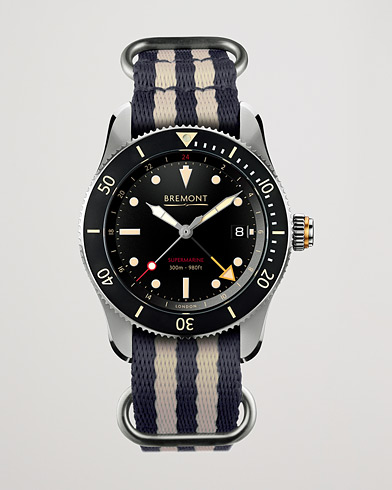 Herre | Fine watches | Bremont | S302 Supermarine GMT Nato 40mm Black Dial