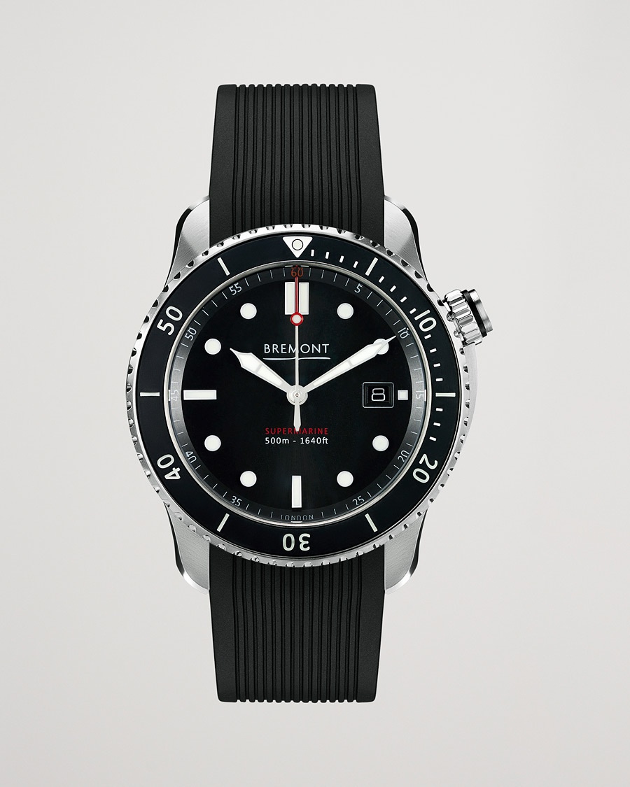 Herre | Rem i gummi | Bremont | S500 Supermarine 43mm Black Dial