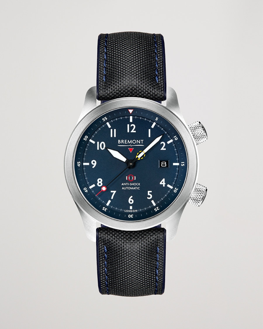 Herre | Tekstilrem | Bremont | MBII Pilot Watch 43mm Blue Dial