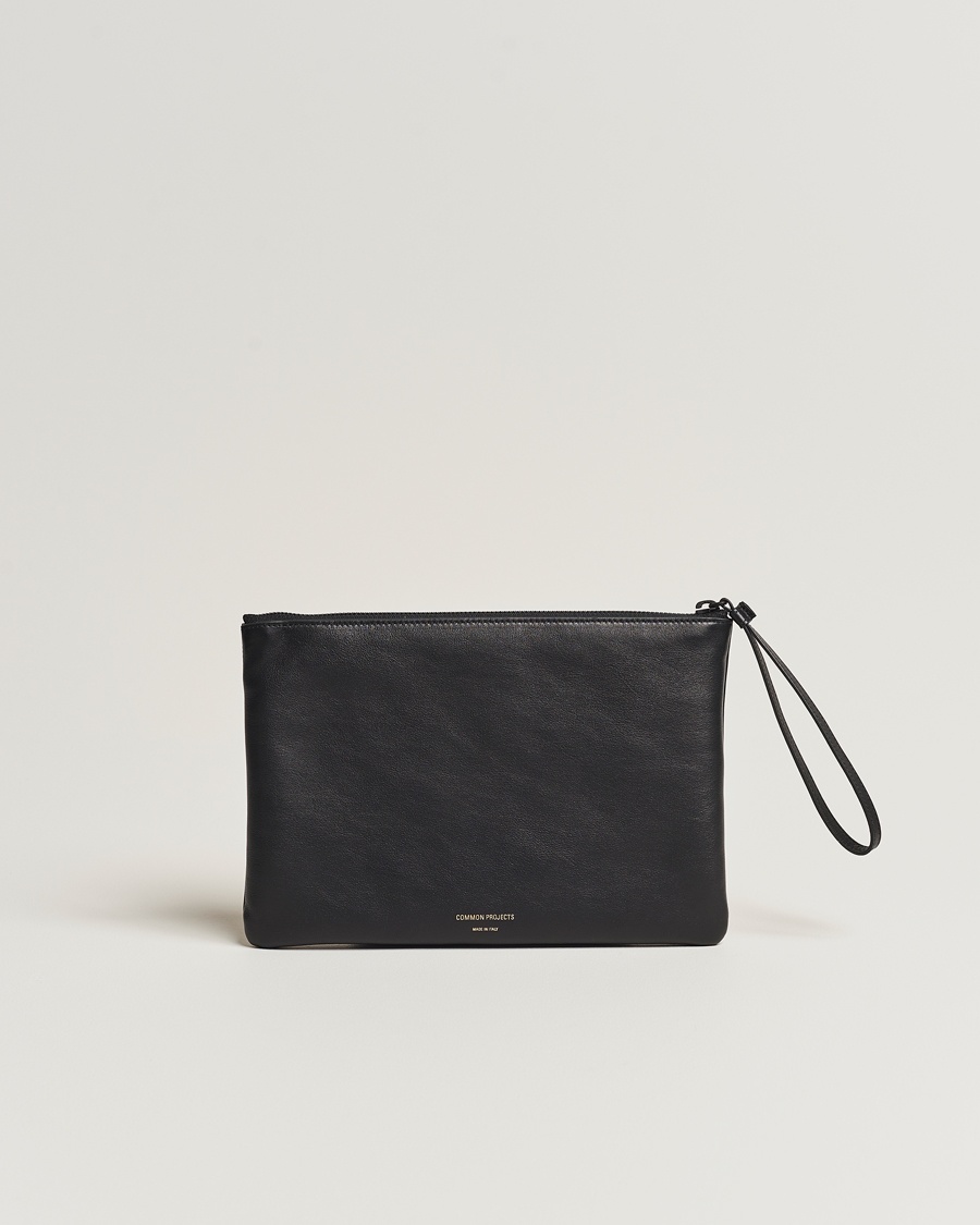 Herre | | Common Projects | Medium Flat Nappa Leather Pouch Black