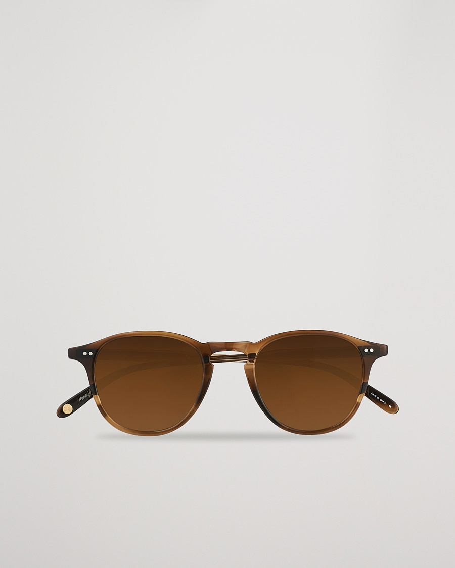 Herre | | Garrett Leight | Hampton 46 Sunglasses Khaki Tortoise/Pure Coffee