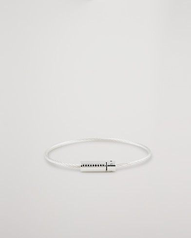 Herre | Armbånd | LE GRAMME | Cable Diamond Bracelet Polished Sterling Silver